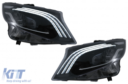 Full LED Headlights suitable for Mercedes V-Class W447 (2016-2020) Black-image-6096301