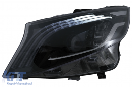 Full LED Headlights suitable for Mercedes V-Class W447 (2016-2020) Black-image-6096303