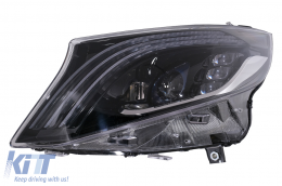 Full LED Headlights suitable for Mercedes V-Class W447 (2016-2020) Black-image-6103296