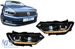 Full LED Headlights suitable for VW Passat B8 3G (2014-2019) LED Matrix Look with Sequential Dynamic Turning Lights-image-6075301