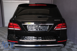 Full LED LightBar Rücklichter für Mercedes M-Klasse W166 2012-2015 rot-Weiss LHD-image-6085993