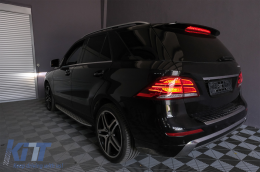 Full LED LightBar Taillights suitable for Mercedes M-Class W166 (2012-2015) Red White LHD-image-6085984