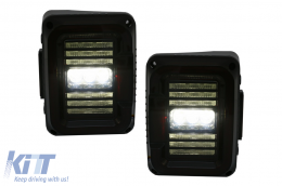 Full LED Luci posteriori adatto per JEEP Wrangler JK 2007-2017 Fumo-image-6080639