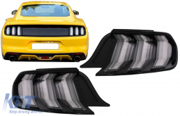 Full LED Luci posteriori per Ford Mustang VI S550 15-19 Fumo Chiaro Dinamico Luci-image-6088940