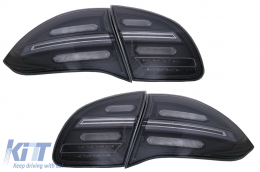 Full LED Luci posteriori per Porsche Cayenne 958 E2 92A 10-14 Nero Fumo Dinamico-image-6064693