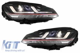 Full LED Phares Pour VW Golf 7 VII 12-17 Indicateurs Dynamic Mirror Rouge GTI-image-6045584