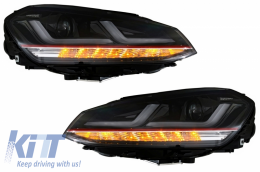 Full LED Phares Pour VW Golf 7 VII 12-17 Indicateurs Dynamic Mirror Rouge GTI-image-6045585