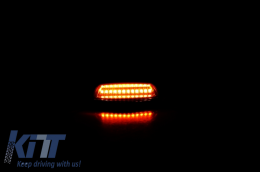 Full LED Taillights Light Bar with Fog Lamp and Turning Lights Smoked suitable for Mercedes G-class W463 (1989-2015) Red Dynamic Sequential Turning Lights-image-6047485