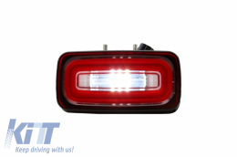 Full LED Taillights Light Bar with Fog Lamp suitable for Mercedes G-class W463 (1989-2015) RED Dynamic Sequential Turning Lights-image-6047419