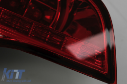 Full LED Taillights suitable for Audi Q7 4L (2006-2009) Red Clear-image-6099546