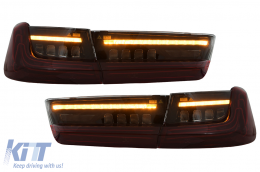 Full LED Taillights suitable for BMW 3 Series G20 Sedan (2018-2022) Red Laser Look-image-6110388