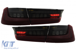 Full LED Taillights suitable for BMW 3 Series G20 Sedan (2018-2022) Red Laser Look-image-6110397