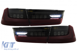 Full LED Taillights suitable for BMW 3 Series G20 Sedan (2018-2022) Red Laser Look-image-6110400