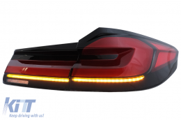 Full LED Taillights suitable for BMW 5 Series G30 Sedan (2017-2019) LCI Design with Static Turning Lights-image-6096988