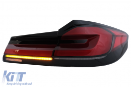 Full LED Taillights suitable for BMW 5 Series G30 Sedan (2017-2019) LCI Design with Static Turning Lights-image-6096989