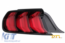 Full LED Taillights suitable for Ford Mustang VI S550 (2015-2019) Red with Dynamic Sequential Turning Lights-image-6059819