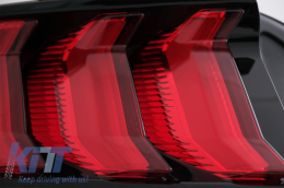 Full LED Taillights suitable for Ford Mustang VI S550 (2015-2019) Red with Dynamic Sequential Turning Lights-image-6059821