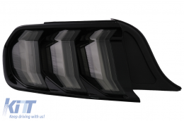 Full LED Taillights suitable for Ford Mustang VI S550 (2015-2019) Smoke with Dynamic Sequential Turning Lights-image-6088466