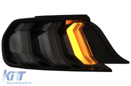 Full LED Taillights suitable for Ford Mustang VI S550 (2015-2019) Smoke with Dynamic Sequential Turning Lights-image-6088469