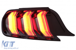 Full LED Taillights suitable for Ford Mustang VI S550 (2015-2019) Smoke with Dynamic Sequential Turning Lights-image-6088474