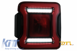 Full LED Taillights suitable for Jeep Wrangler IV JL/JLU (2018-up) RED with Dynamic StartUp and Sequential Turning Lights-image-6059506