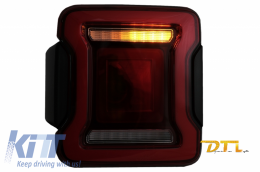 Full LED Taillights suitable for Jeep Wrangler IV JL/JLU (2018-up) RED with Dynamic StartUp and Sequential Turning Lights-image-6059507