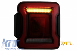 Full LED Taillights suitable for Jeep Wrangler IV JL/JLU (2018-up) RED with Dynamic StartUp and Sequential Turning Lights-image-6059508