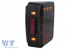 Full LED Taillights suitable for Jeep Wrangler JK (2007-2017) Smoke-image-5999594