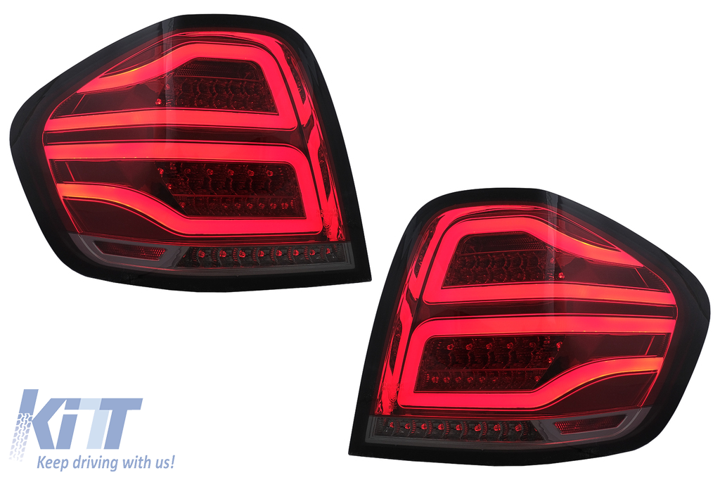 FULL LED Taillights suitable for Mercedes M-Class W164 (2005-2008) Red ...