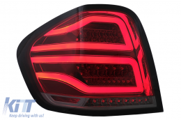 FULL LED Taillights suitable for Mercedes M-Class W164 (2005-2008) Red Smoke-image-6099147