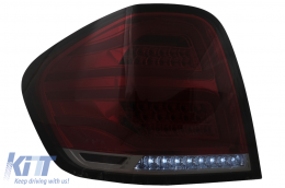 FULL LED Taillights suitable for Mercedes M-Class W164 (2005-2008) Red Smoke-image-6099154