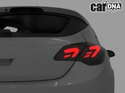 Full LED Taillights suitable for Opel Astra J (2009-2015) 5 Doors Hatchback Black Smoke-image-64547