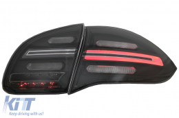 FULL LED taillights suitable for Porsche Cayenne 958 E2 92A Prefacelift (2010-2014) Black Smoke with Dynamic Indicators-image-6064696