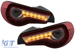 Full LED Taillights suitable for Toyota 86 (2012-2019) Subaru BRZ (2012-2018) Scion FR-S (2013-2016) with Sequential Dynamic Turning Lights-image-6068804