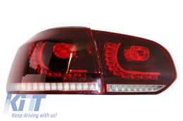 FULL LED Taillights suitable for VW Golf 6 VI (2008-2013) R20 Design Dynamic Sequential Turning Light Cherry Red (LHD and RHD)-image-6033099