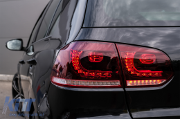 FULL LED Taillights suitable for VW Golf 6 VI (2008-2013) R20 Design Dynamic Sequential Turning Light Cherry Red (LHD and RHD)-image-6089772