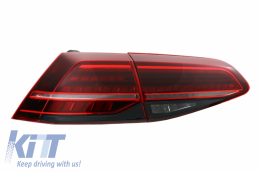 Full LED Taillights suitable for VW Golf 7 & 7.5 VII (2012-2019) Facelift Retrofit G7.5 Look Dynamic Sequential Turning Lights Dark Cherry Red-image-6041423