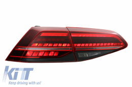 Full LED Taillights suitable for VW Golf 7 & 7.5 VII (2012-2019) Facelift Retrofit G7.5 Look Dynamic Sequential Turning Lights Dark Cherry Red-image-6041425