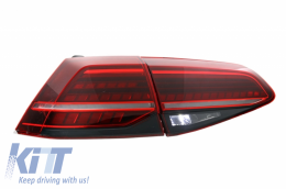 Full LED Taillights suitable for VW Golf 7 & 7.5 VII (2012-2019) Facelift Retrofit G7.5 Look Dynamic Sequential Turning Lights Dark Cherry Red-image-6041431