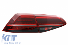 Full LED Taillights suitable for VW Golf 7 & 7.5 VII (2012-2019) Facelift Retrofit G7.5 Look Dynamic Sequential Turning Lights Dark Cherry Red-image-6041433