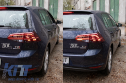 Full LED Taillights suitable for VW Golf 7 & 7.5 VII (2012-2019) Facelift Retrofit G7.5 Look Dynamic Sequential Turning Lights Dark Cherry Red-image-6043343