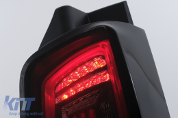 Full LED Taillights suitable for VW Transporter V T5 (2003-2009) Black Smoke Dynamic Sequential Turining Lights-image-6099572