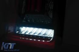 Full LED Taillights suitable for VW Transporter V T5 (2003-2009) Black Smoke Dynamic Sequential Turining Lights-image-6099576