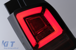 Full LED Taillights suitable for VW Transporter V T5 Facelift (2010-2015) with Dynamic Turn Signal Red Smoke-image-6100024