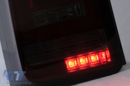 Full LED Taillights suitable for VW Transporter V T5 Facelift (2010-2015) with Dynamic Turn Signal Red Smoke-image-6100034