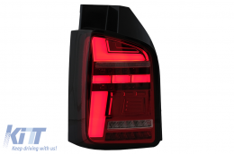 Full LED Taillights suitable for VW Transporter T6 (2015-2020) Dynamic Sequential Turning Light Red Clear-image-6100408