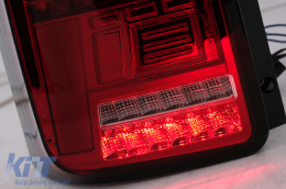 Full LED Taillights suitable for VW Transporter T6 (2015-2020) Dynamic Sequential Turning Light Red Clear-image-6100417