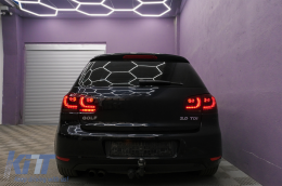 Задни светлини Full LED , подходящи за VW Golf 6 VI (2008-2013) R20 Дизайн Red Череша с последователни Динамичен Въртящи се светлини (LHD и RHD)-image-6089154