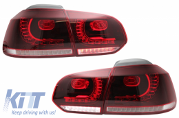 Задни светлини Full LED подходящи за VW Golf 6 VI (2008-2013) Черешово черно R20 TFSI Дизайн (LHD и RHD)-image-6036988