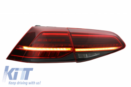 Full LED Задни светлини , подходящи за VW Golf 7 & 7.5 VII (2012-2019) Facelift Retrofit G7.5 Look Динамичен Sequential Въртящи се светлини Dark Черешово черно-image-6041427